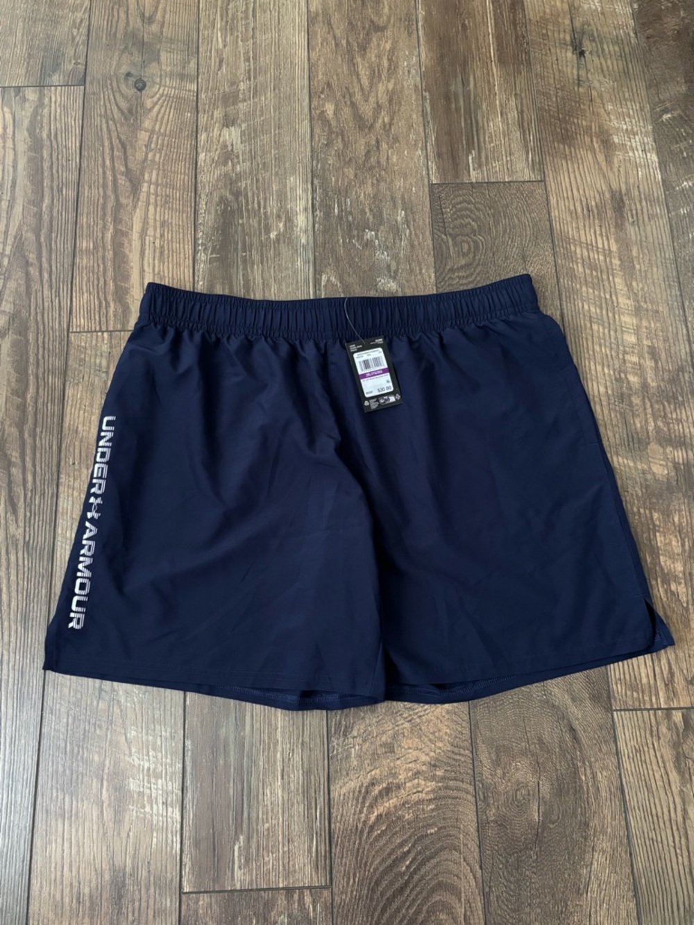 Under Armour Men’s Navy Performance Training Shorts with Side Logo Size 2XL
